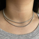 Lab Diamond Tennis Necklace