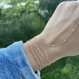 Diamond and Emerald Bar Bracelet