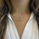 Collar con nombre con dos biseles