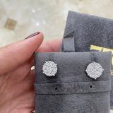 Round Illusion Scattered Diamond Studs