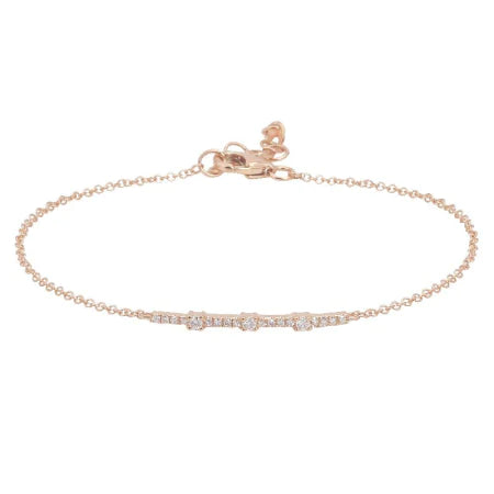 Diamond Segments Bar Bracelet