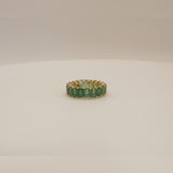 Emerald Cut Gemstone Eternity Ring