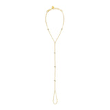 Statement Scattered Five-Bezel Diamond Hand Chain Bracelet