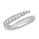Graduated Baguettes/Solid Wrap Ring
