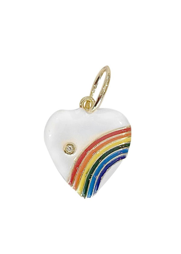 CHARM RAINBOW ENAMEL HEART